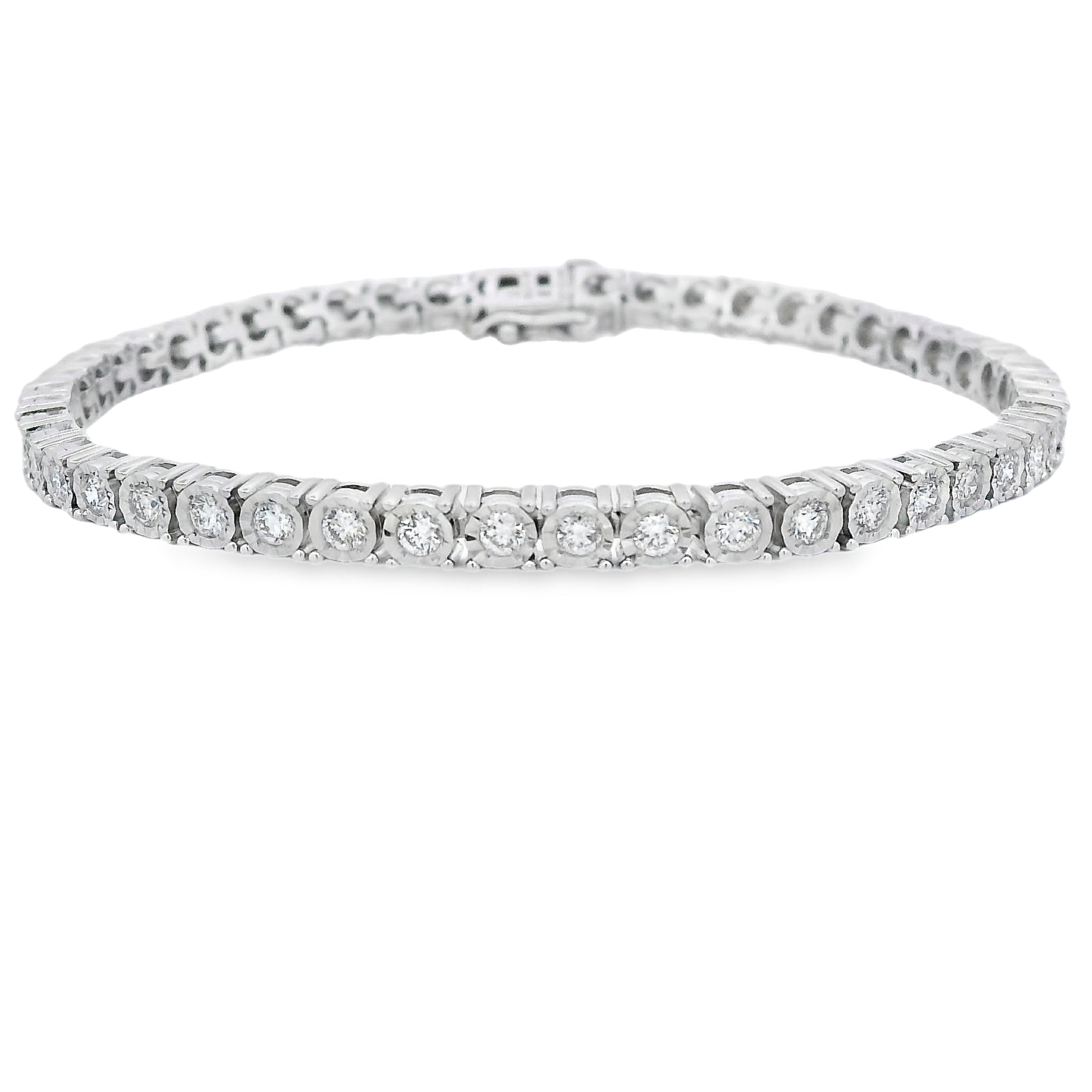 Lab Grown Diamond Tennis Bracelet Sterling Silver