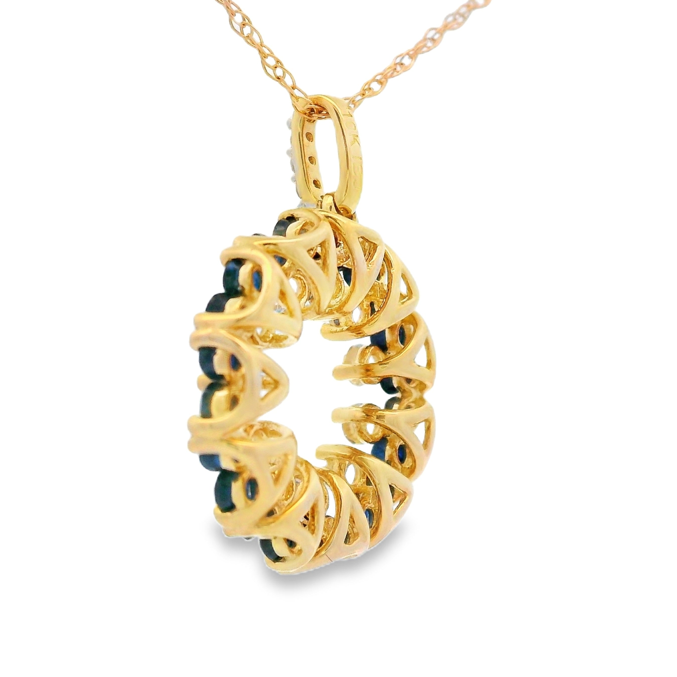 .10ct Sapphire Fashion Pendants 10KT Yellow Gold