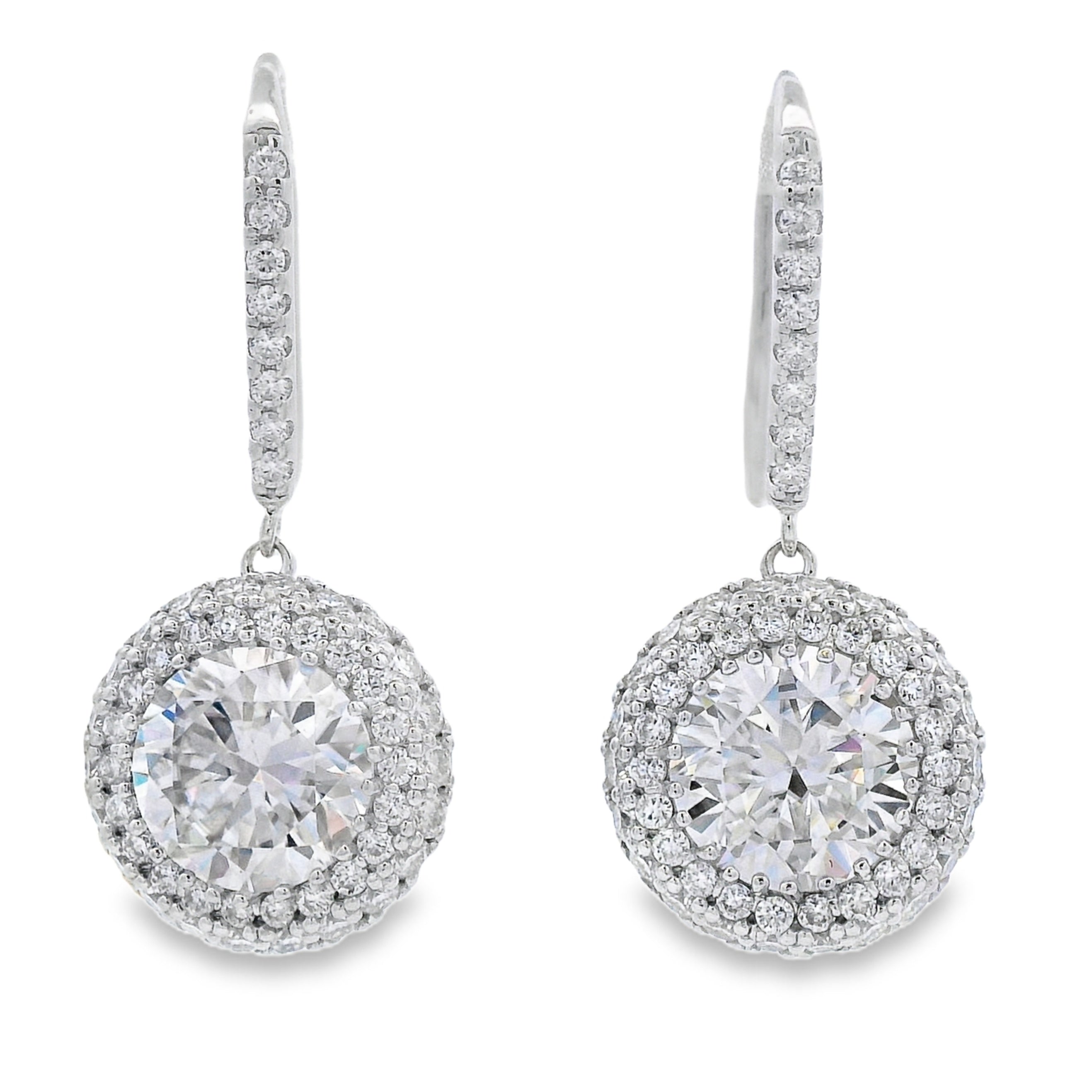 8.33ct Moissanite Dangle Earrings Sterling Silver