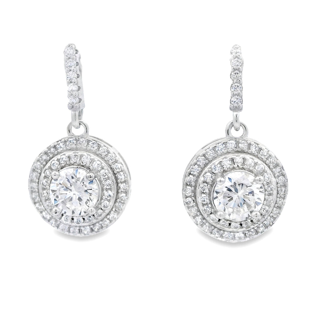 Cubic Zirconia Earrings Sterling Silver