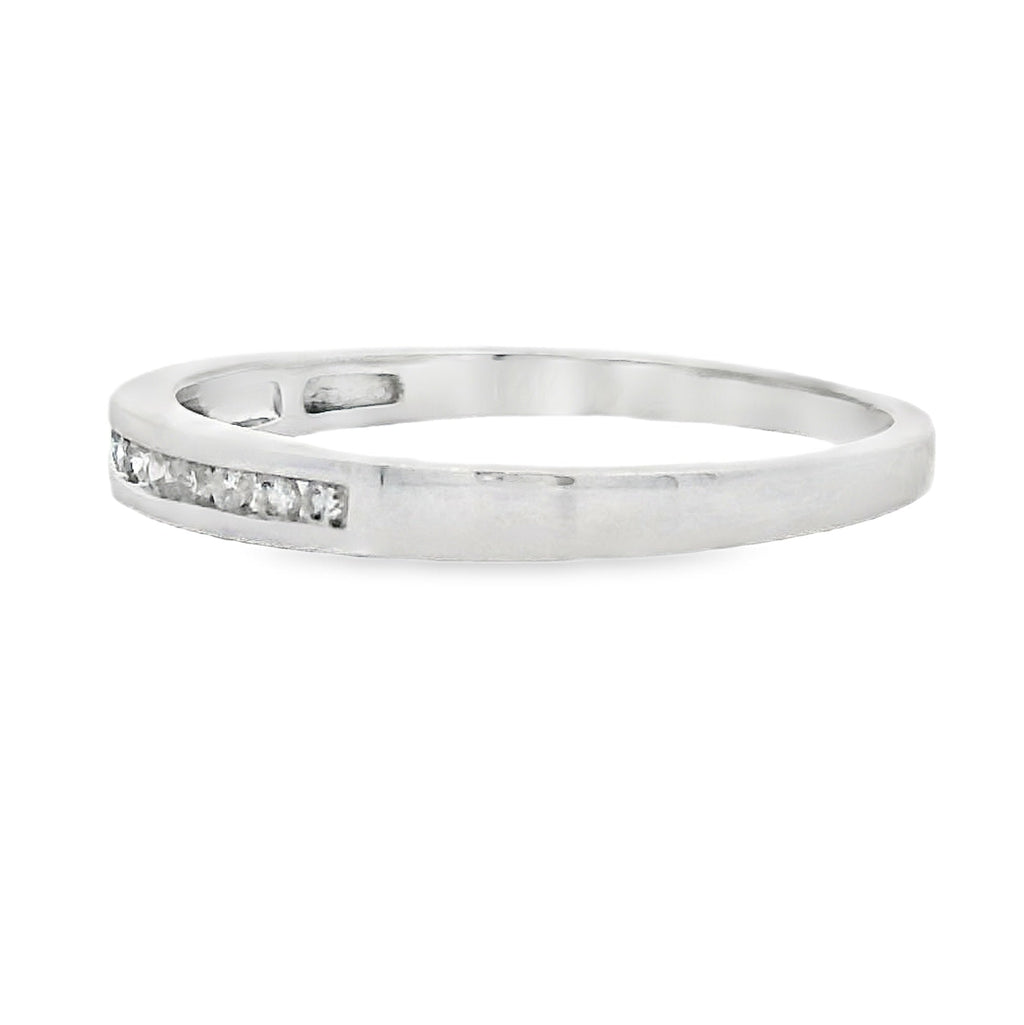 .11ct Diamond Wedding Band Ring 14KT White Gold