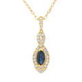 Sapphire Diamond Fashion Pendants 10KT Yellow Gold