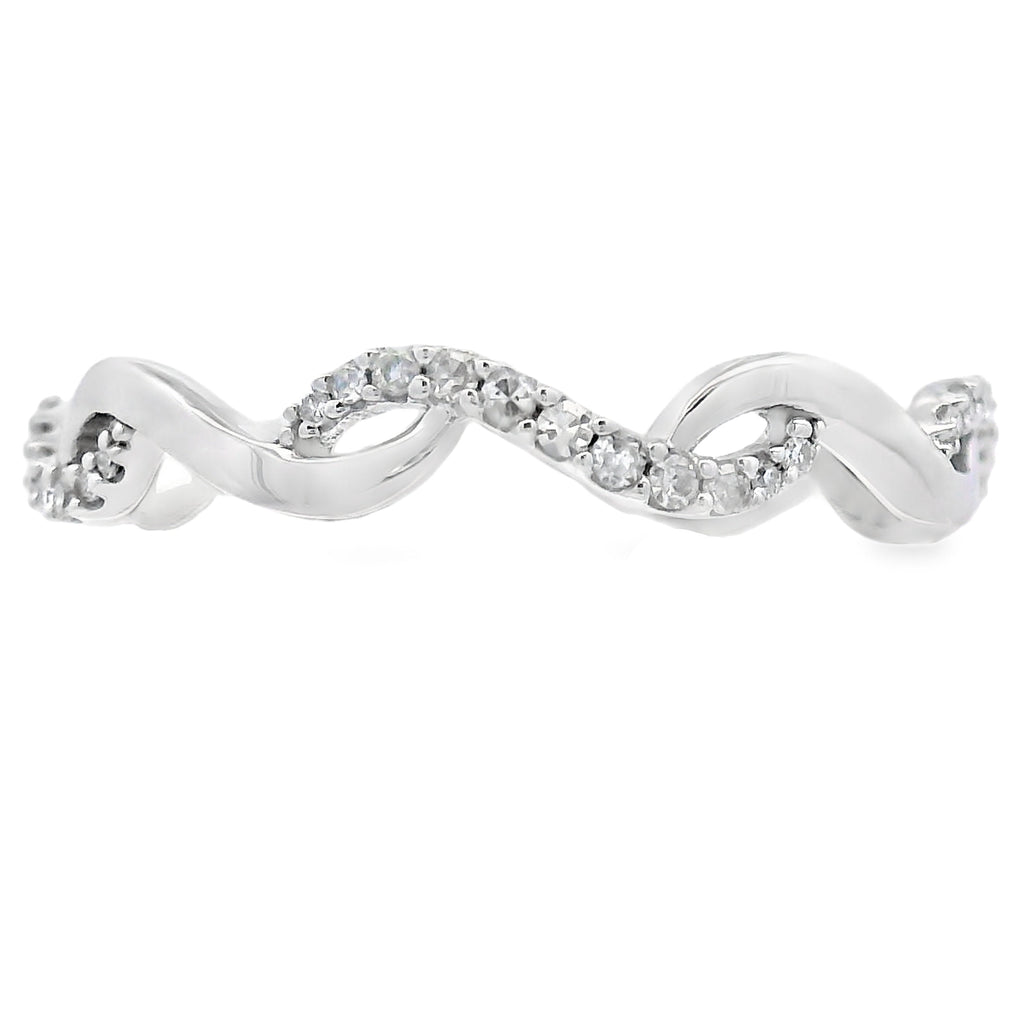 .17ct Diamond Wedding Band Ring 14KT White Gold