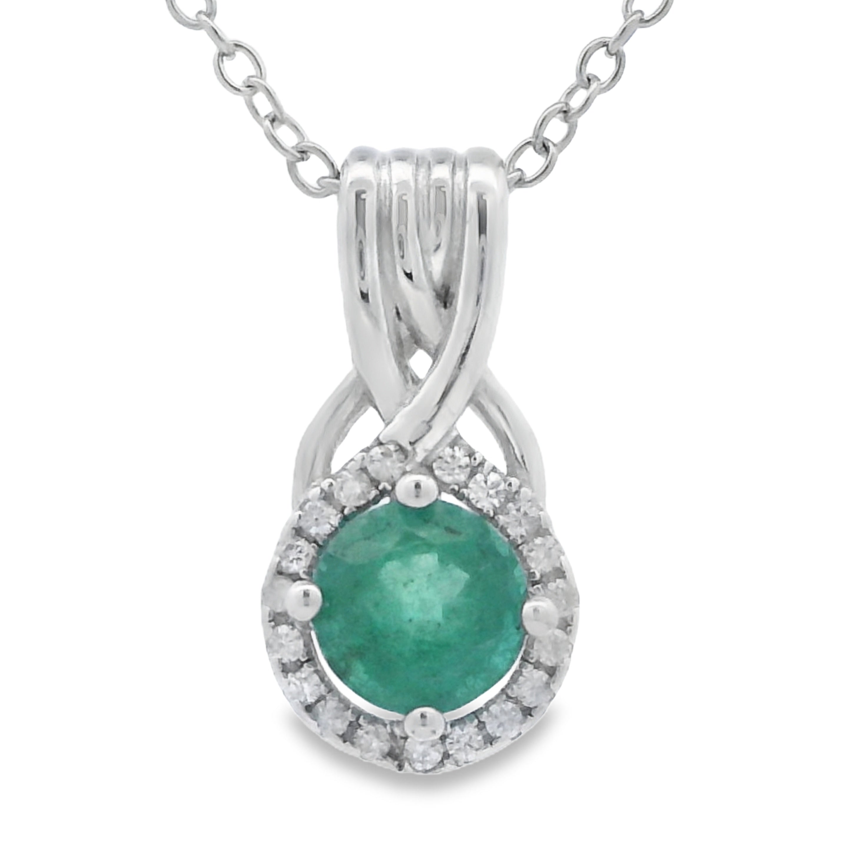 .58ct Emerald Zircon Fashion Pendants Sterling Silver
