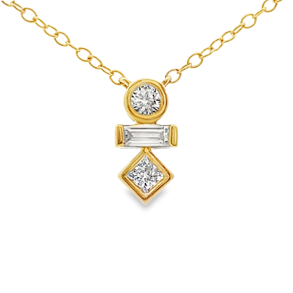 Lab Grown Diamond Fashion Pendants 10KT Yellow Gold