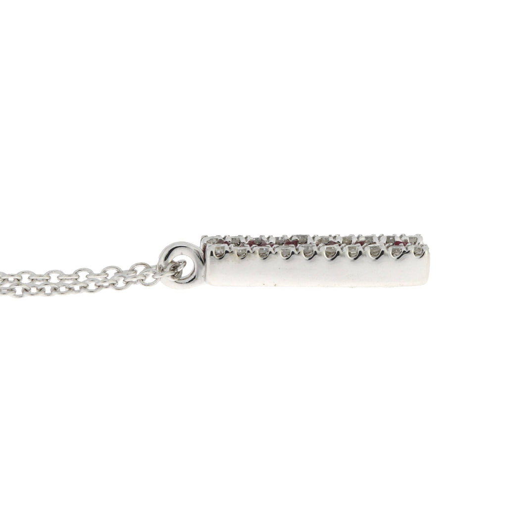 .30ct Ruby Diamond Fashion Pendants 14KT White Gold