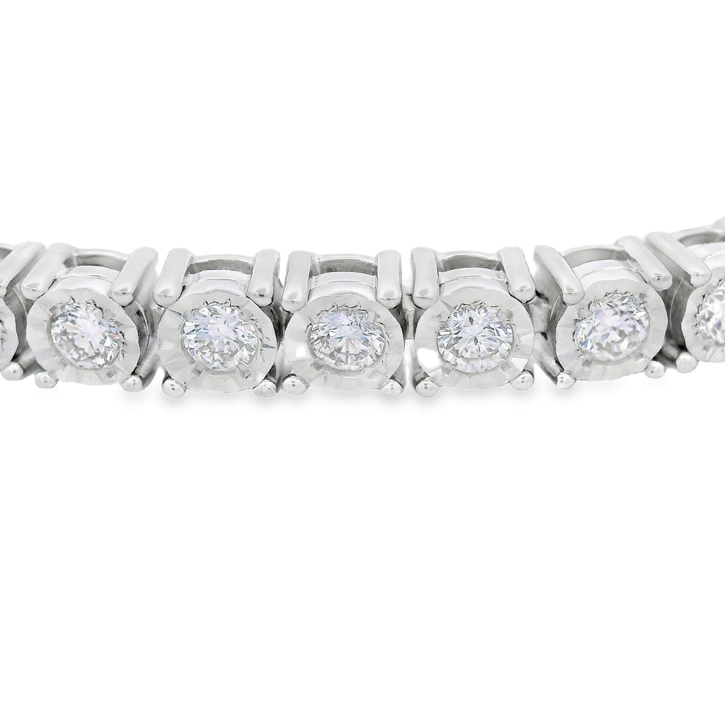 Lab Grown Diamond Tennis Bracelet Sterling Silver