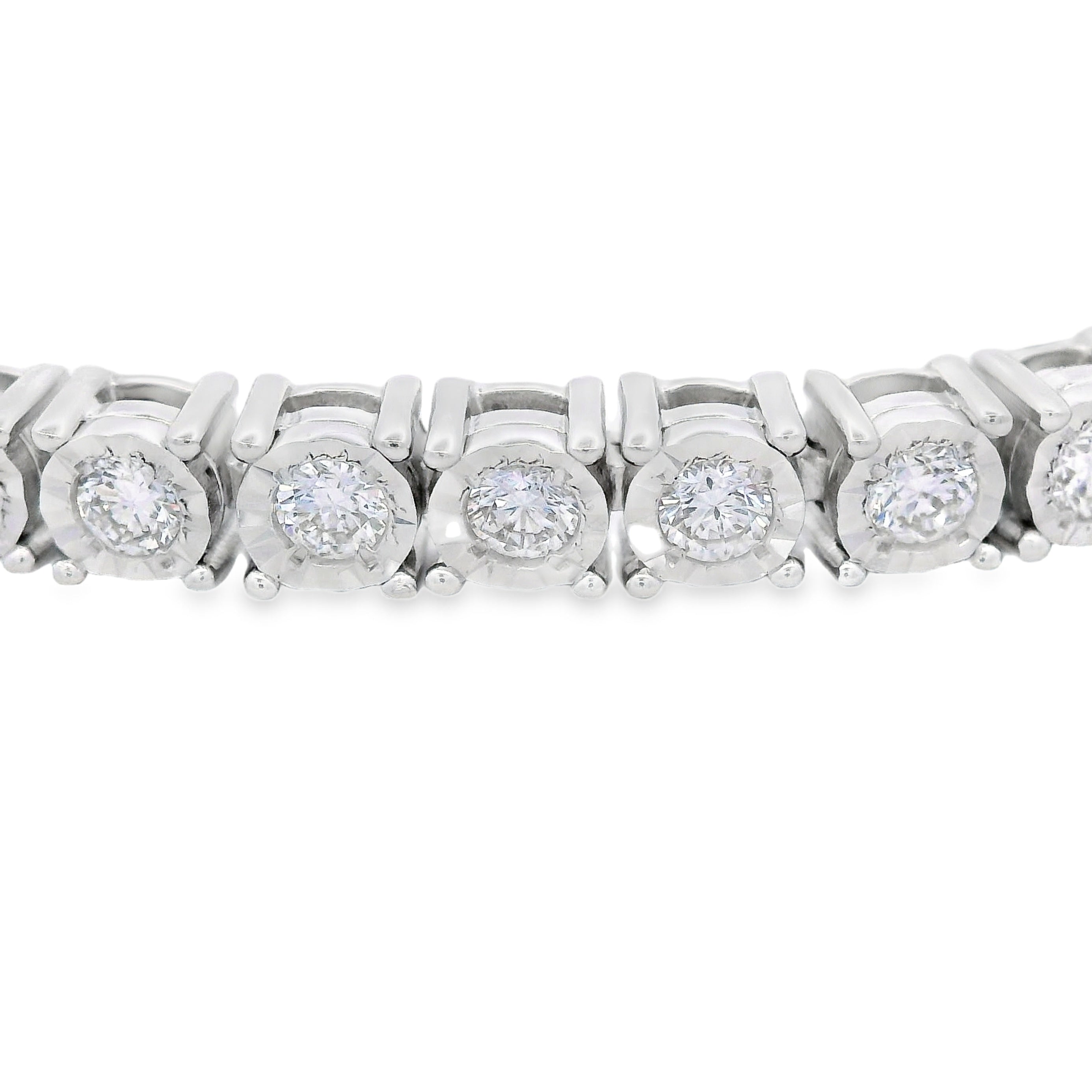 Lab Grown Diamond Tennis Bracelet Sterling Silver