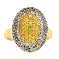 .45ct Yellow Sapphire Diamond Ring 14KT Yellow Gold