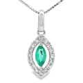 .21ct Emerald Diamond Fashion Pendants 10KT White Gold