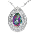 Mystic Fire Topaz Fashion Pendants 10KT White Gold