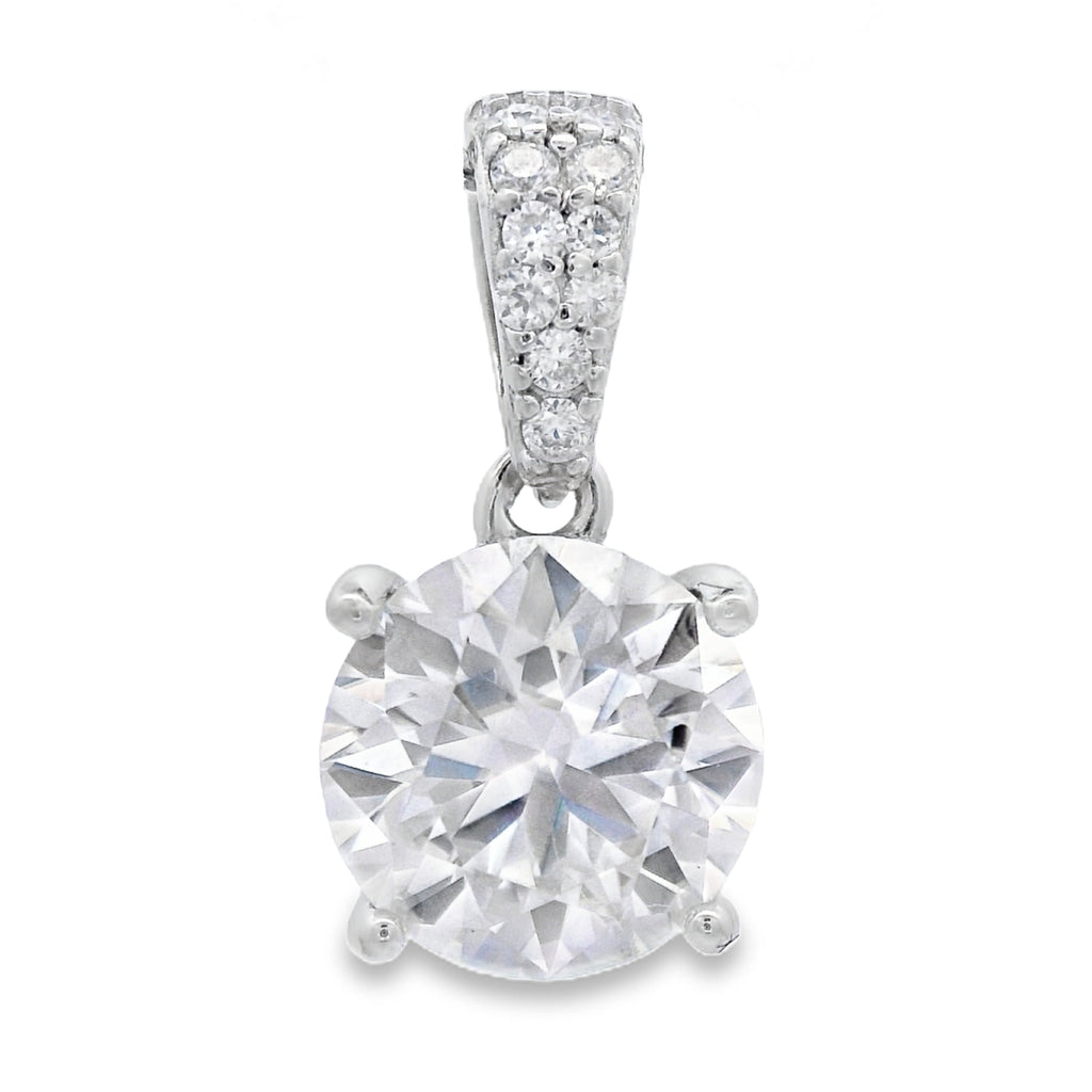2.00ct Moissanite Pendant Sterling Silver