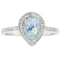 .39ct Aquamarine Diamond Ring 10KT White Gold