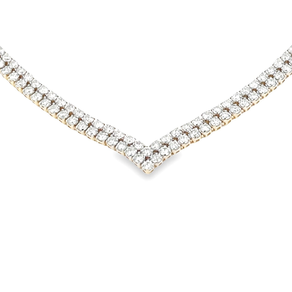 7.00ct Diamond Tennis Necklace 14KT Yellow Gold