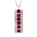 .30ct Ruby Diamond Fashion Pendants 14KT White Gold