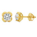 1.00ct Lab Grown Diamond Stud Earrings 10KT Yellow Gold