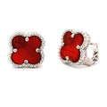 Carnelian Earrings Sterling Silver