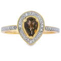 .46ct Quartz Diamond Ring 10KT Yellow Gold