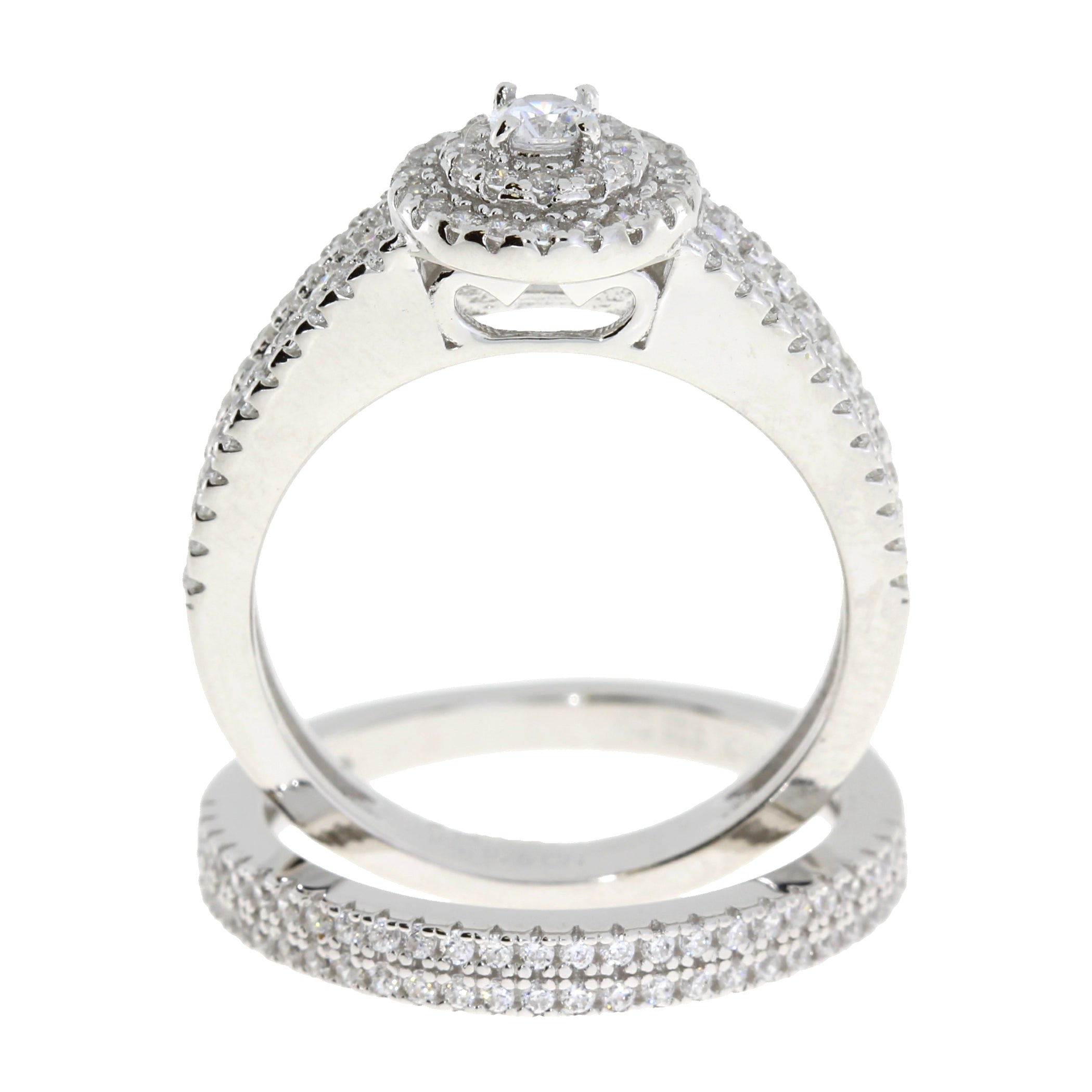 Cubic Zirconia CZ SS Bridal Sterling Silver