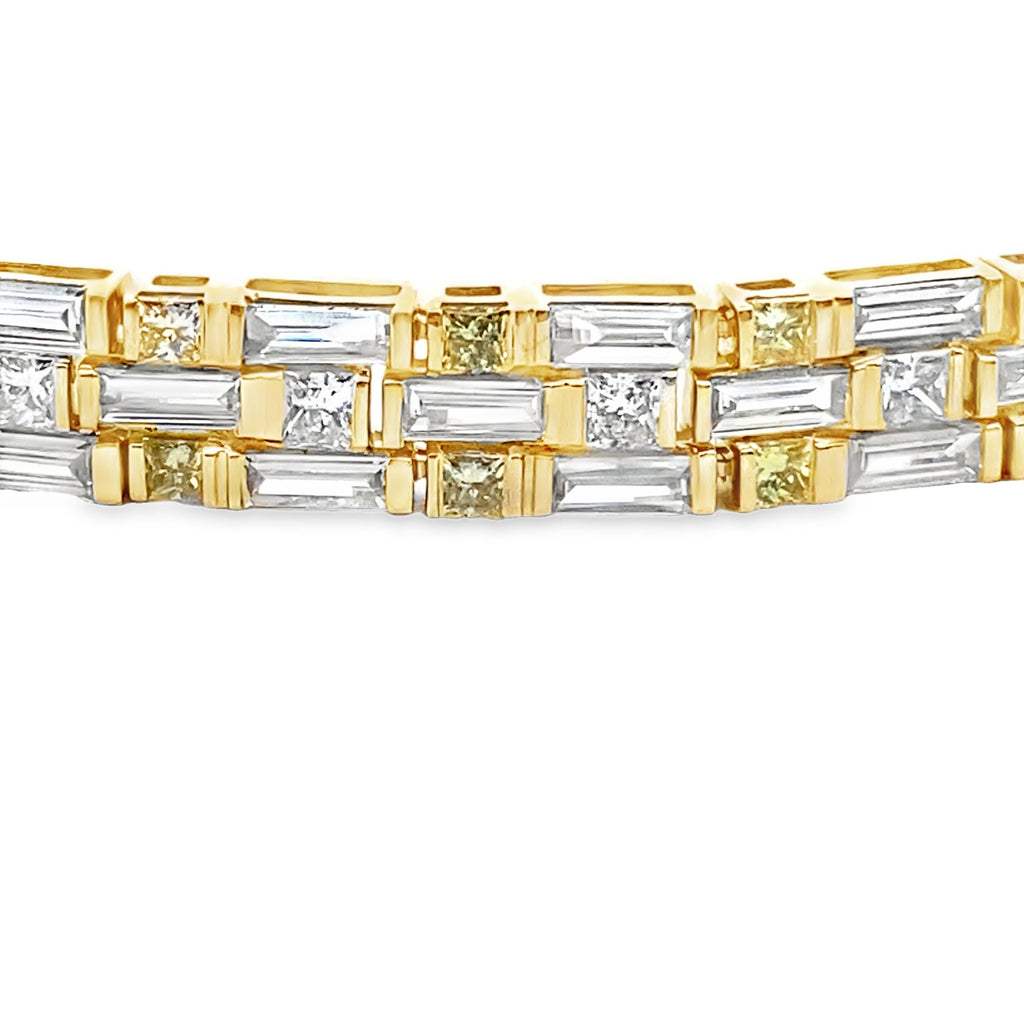 Lab Grown Diamond Tennis Bracelet 14KT Yellow Gold