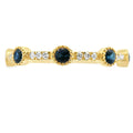 Sapphire Diamond stackable band set 14KT Yellow Gold