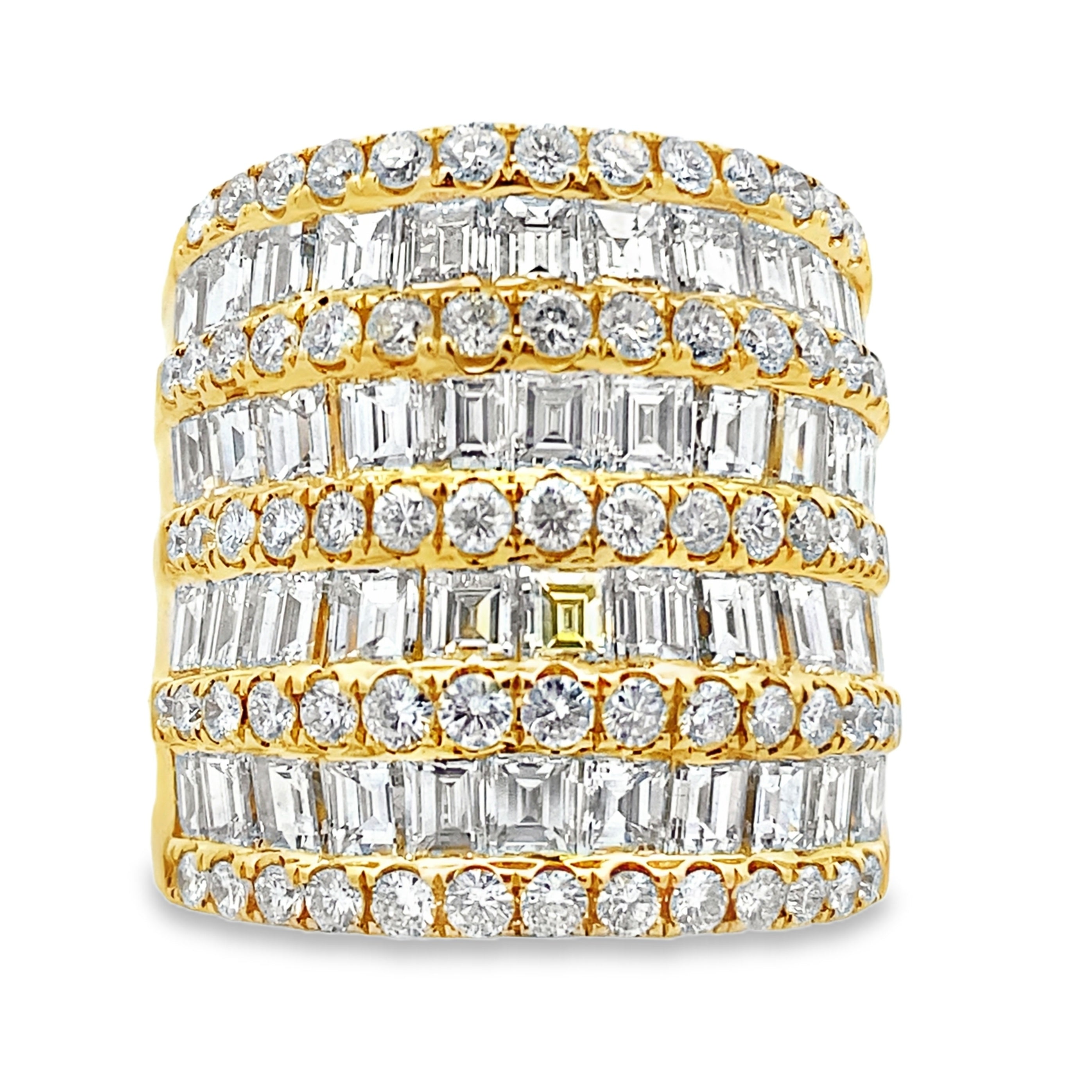 6.65ct Diamond Ring 18KT Yellow Gold