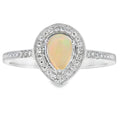.30ct Opal Diamond Ring 10KT White Gold