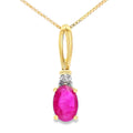 .38ct Ruby Diamond Fashion Pendants 10KT Yellow Gold