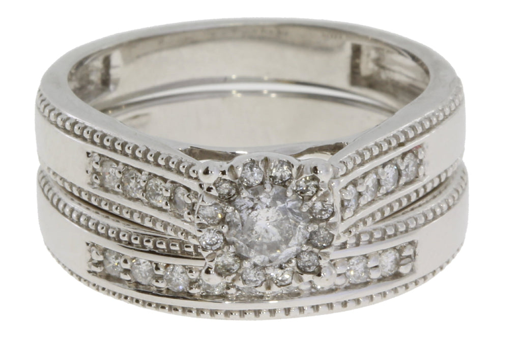 .63ct Diamond Engagement Ring Set 10KT White Gold