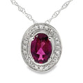 .52ct Garnet Diamond Fashion Pendants 10KT White Gold