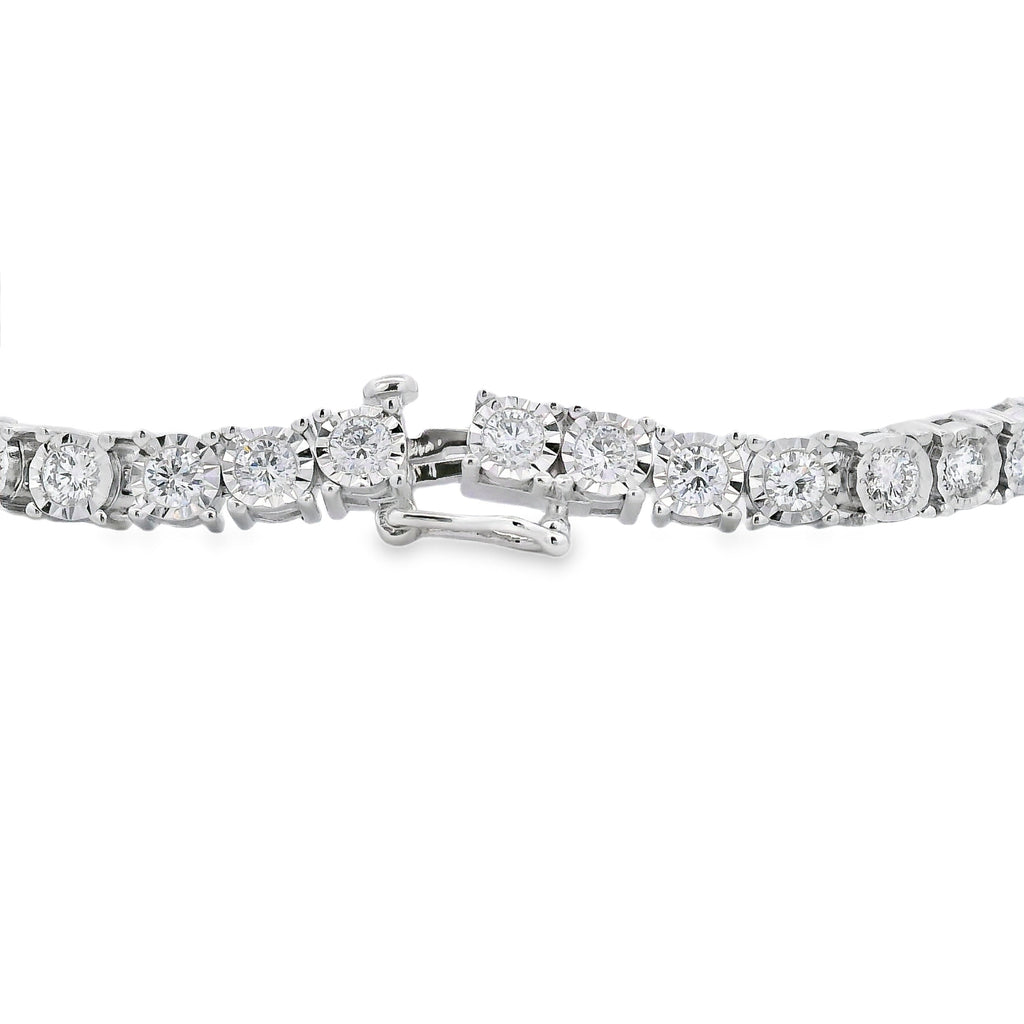 Lab Grown Diamond Tennis Bracelet Sterling Silver