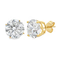4.00ct Lab Grown Diamond Stud Earrings 14KT Yellow Gold
