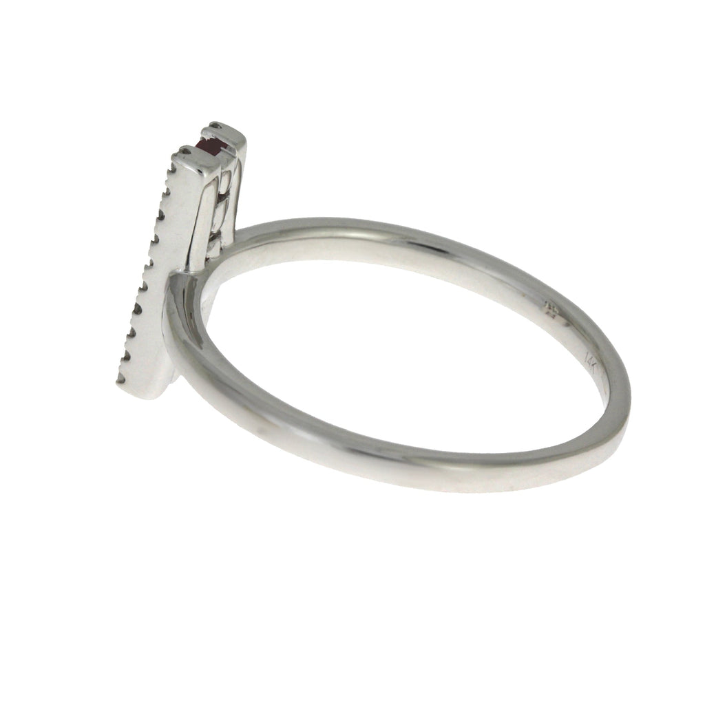 .30ct Ruby Diamond Ring 14KT White Gold