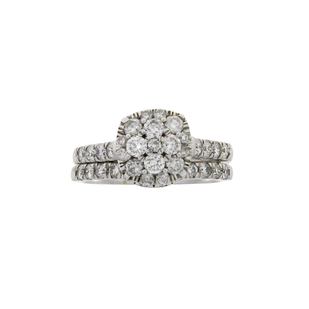 1.30ct Diamond Engagement Ring Set 10KT White Gold
