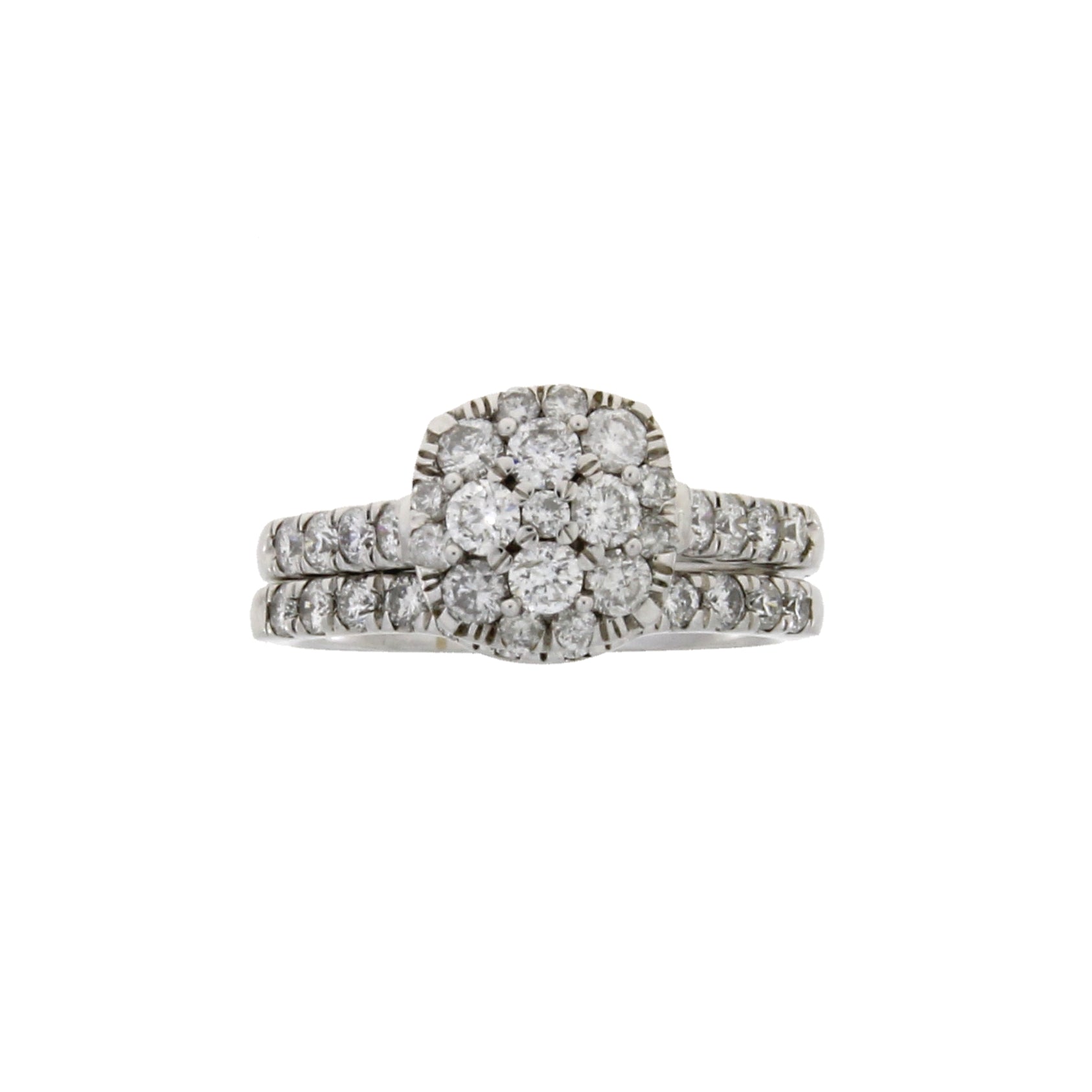 1.30ct Diamond Engagement Ring Set 10KT White Gold