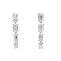 Lab Grown Diamond Dangle Earrings 14KT White Gold