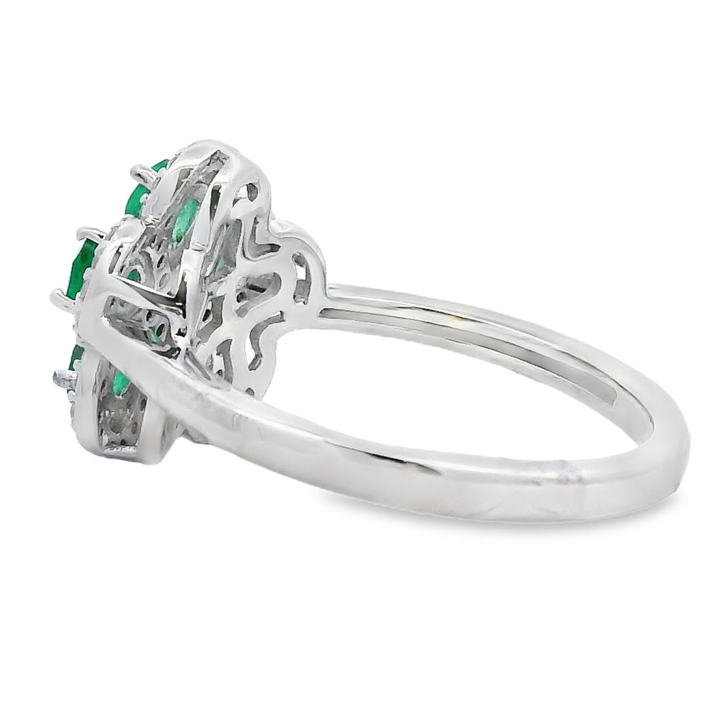 1.01ct Emerald Zircon Ring Sterling Silver