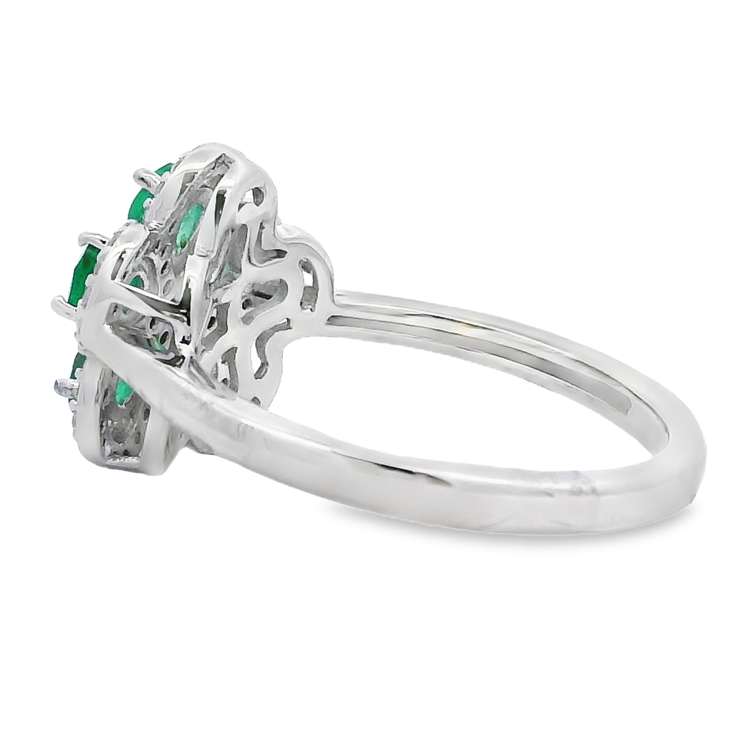 1.01ct Emerald Zircon Ring Sterling Silver