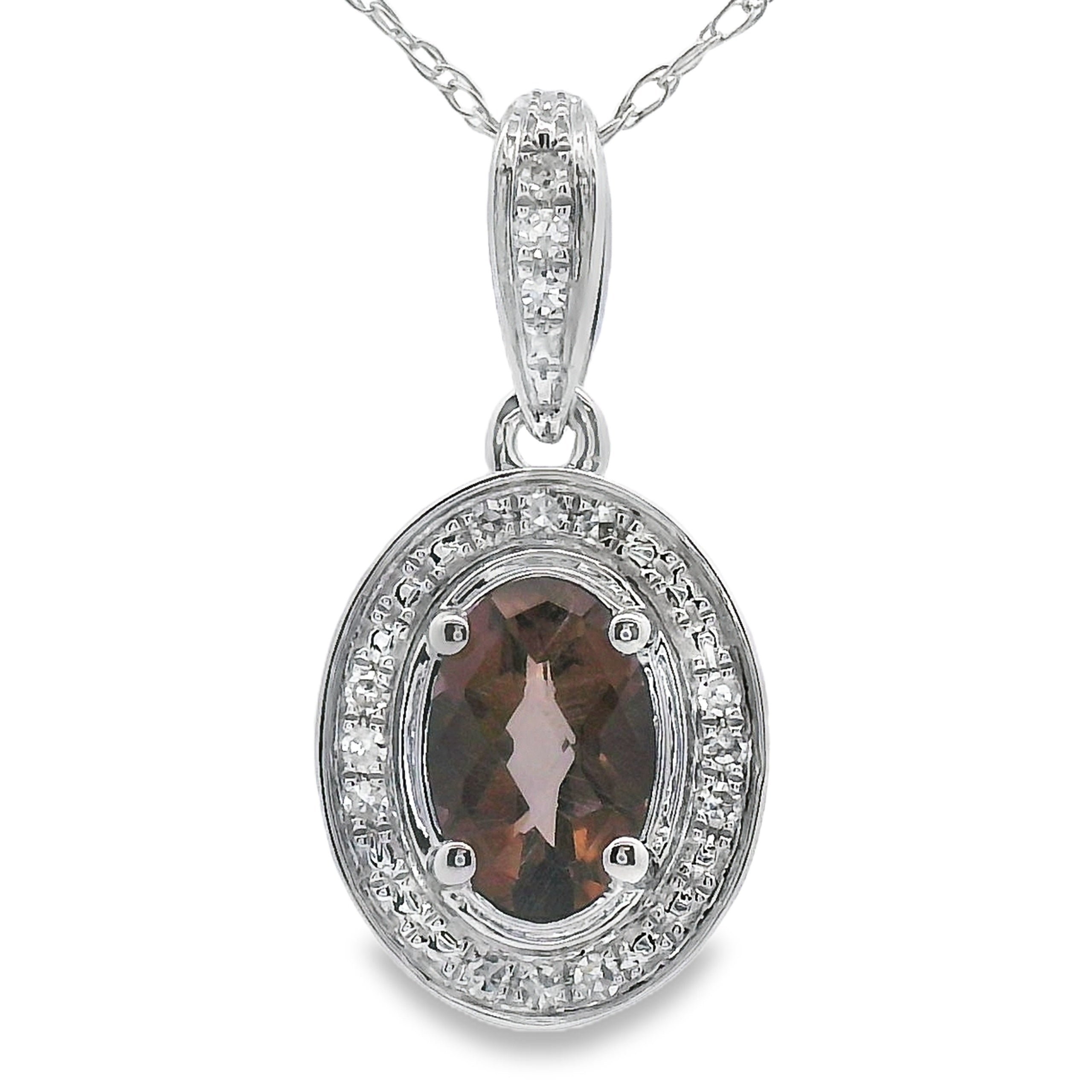 .42ct Quartz Diamond Fashion Pendants 10KT White Gold