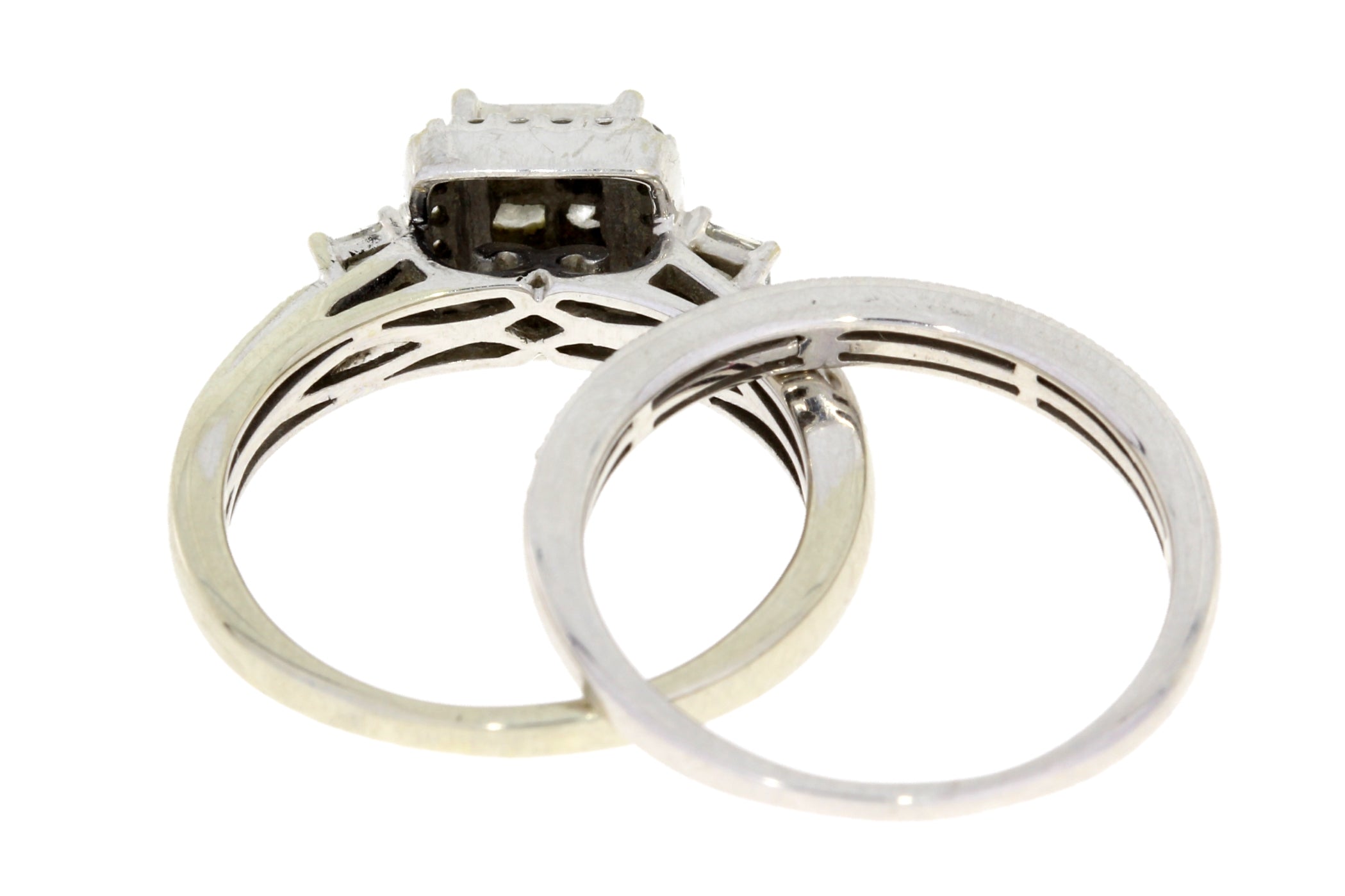 1.00ct Diamond Engagement Ring Set 10KT White Gold