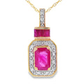 .82ct Ruby Diamond Fashion Pendants 14KT Yellow Gold