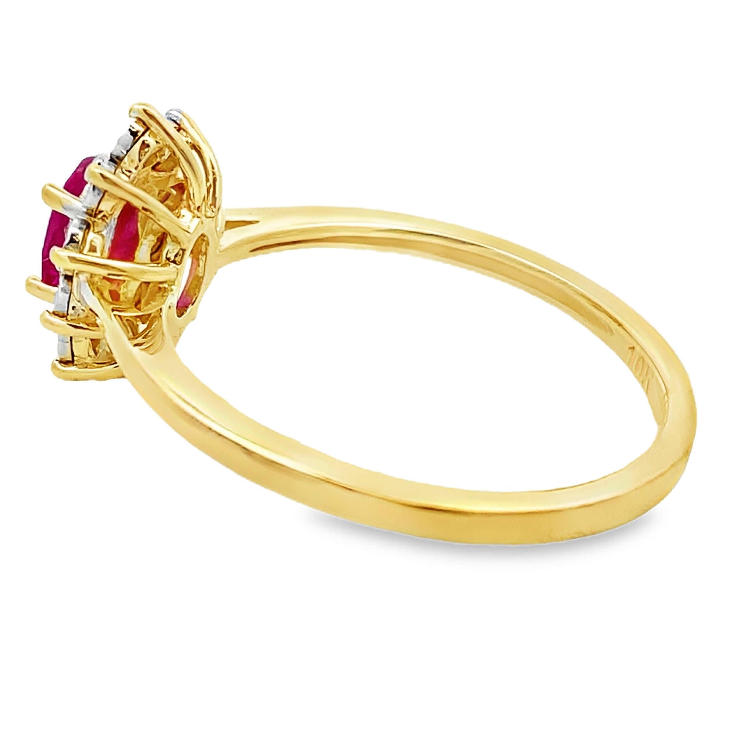 .63ct Ruby Diamond Ring 10KT Yellow Gold