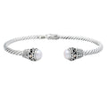 FW Pearl Bangle Bracelet Sterling Silver 18KT Gold