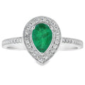 .42ct Emerald Diamond Ring 10KT White Gold