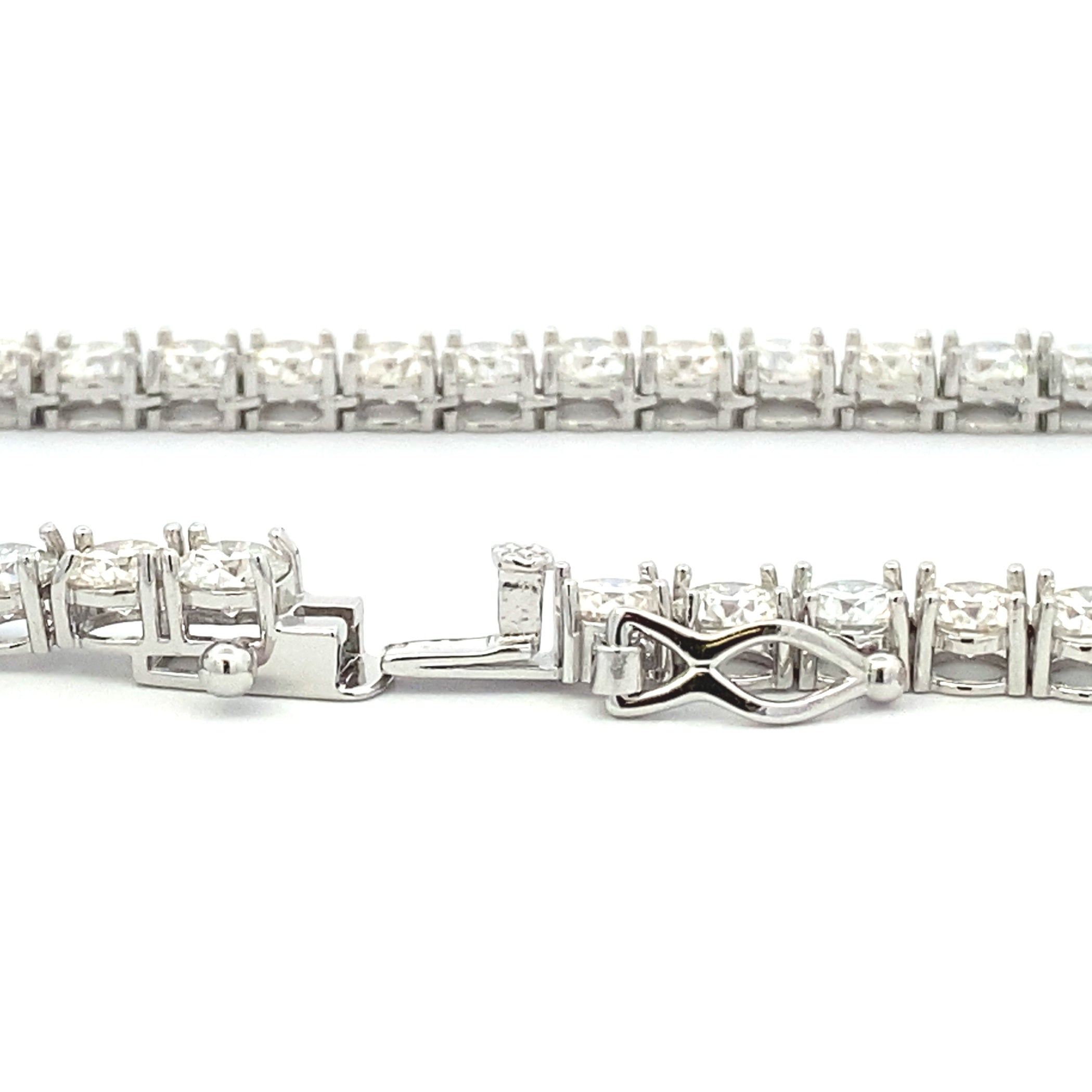 45.00ct Moissanite Tennis Necklace Sterling Silver