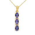Tanzanite Diamond Fashion Pendants 10KT Yellow Gold