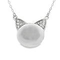 Natural .05ct Diamond Animal Pendant Sterling Silver