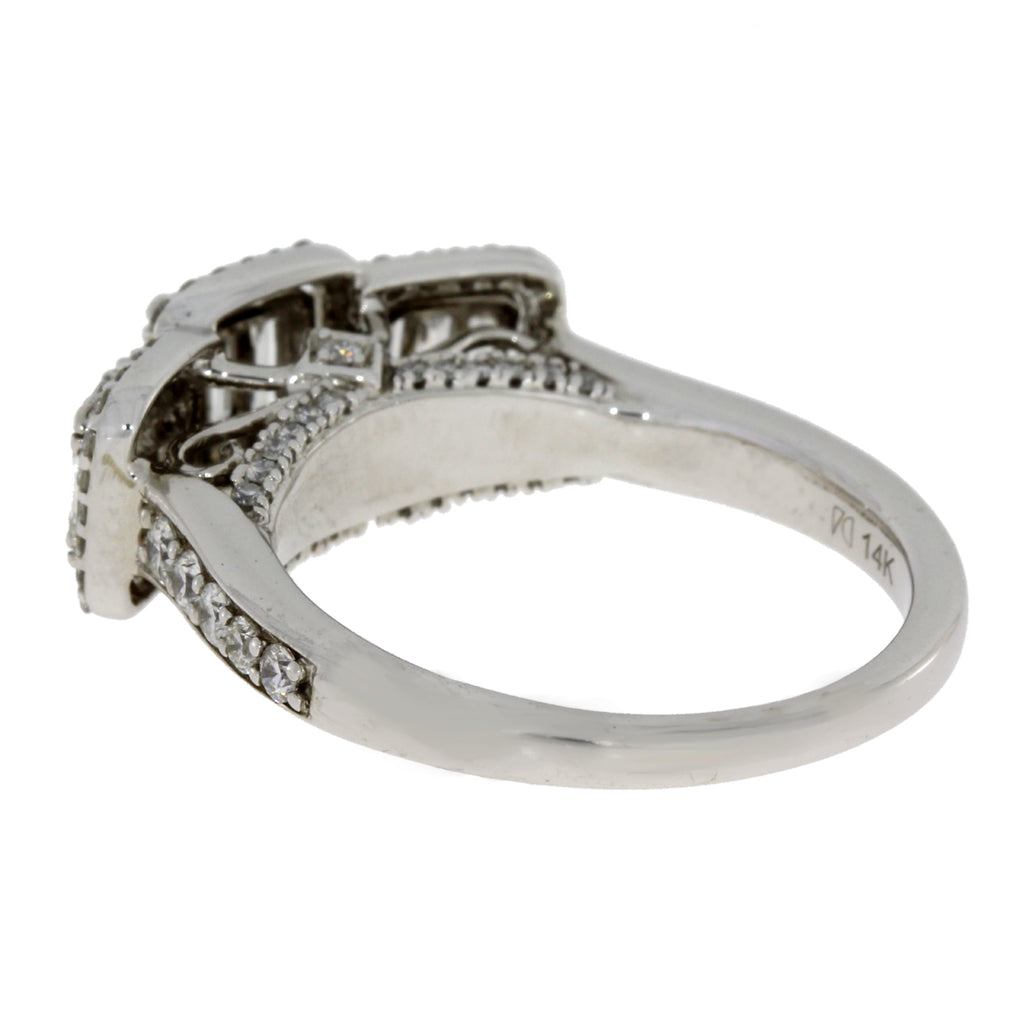 1.00ct Diamond 3 Stone Ring 14KT White Gold