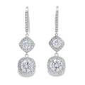8.51ct Moissanite Dangle Earrings Sterling Silver