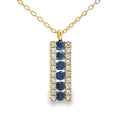 Sapphire Diamond Fashion Pendants 14KT Yellow Gold